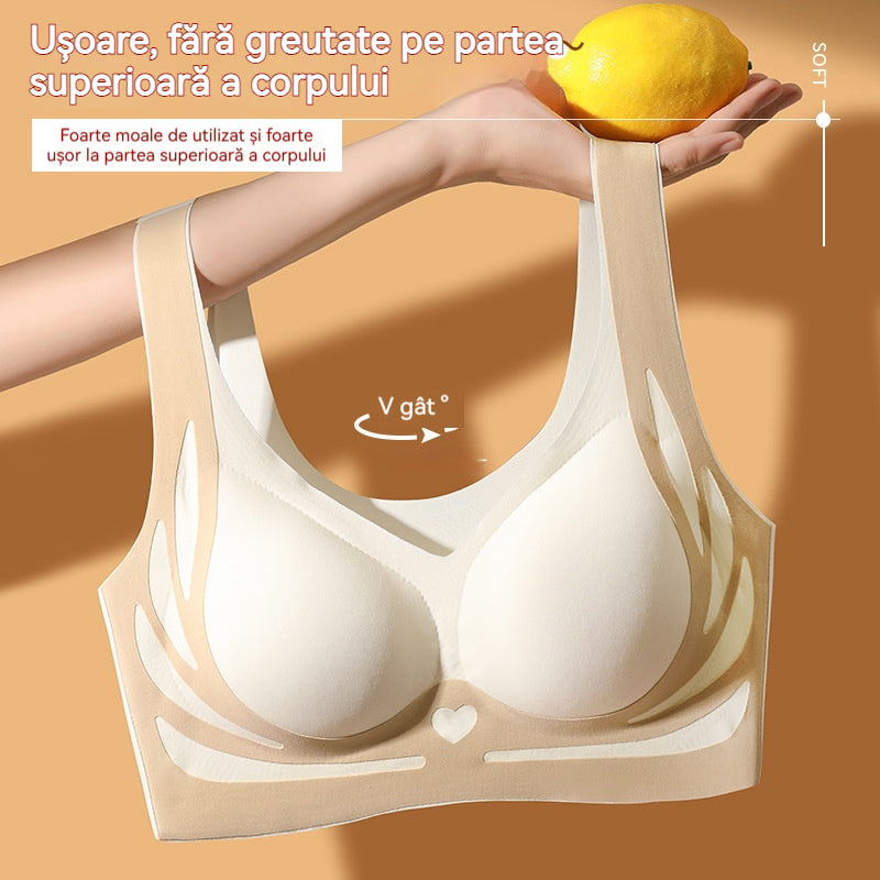 【Pachet de 4】Sutien pentru femei fără sârmă, dintr-o bucată【40-85KG】_4041682