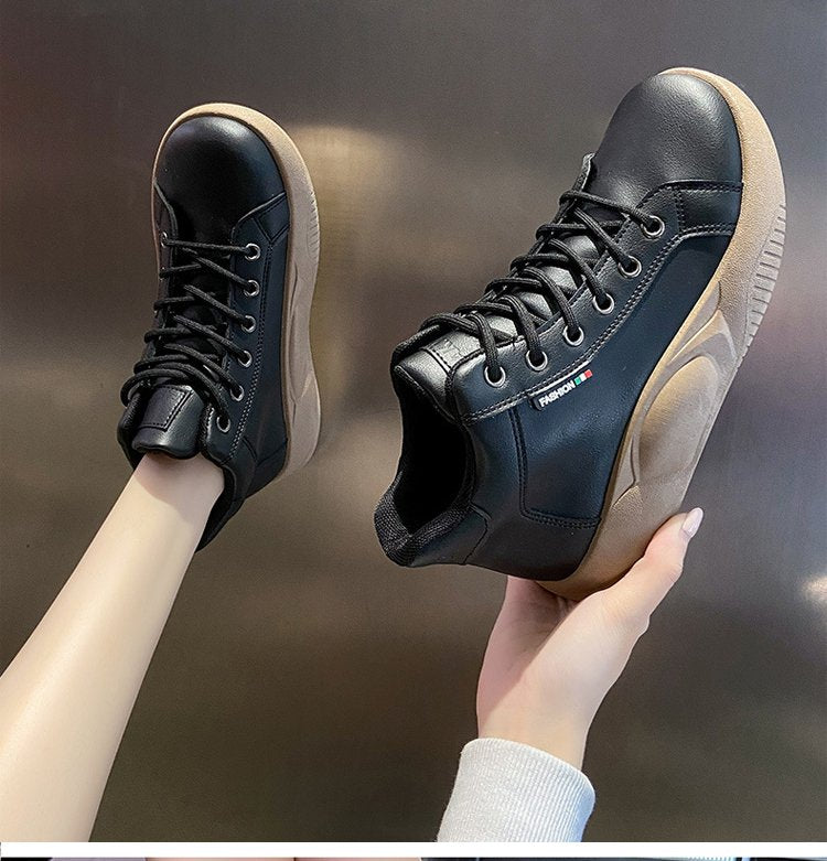 【35-43】Zapatos retro de piel de vaca con suela gruesa, nuevos zapatos informales modernos y versátiles._3851087