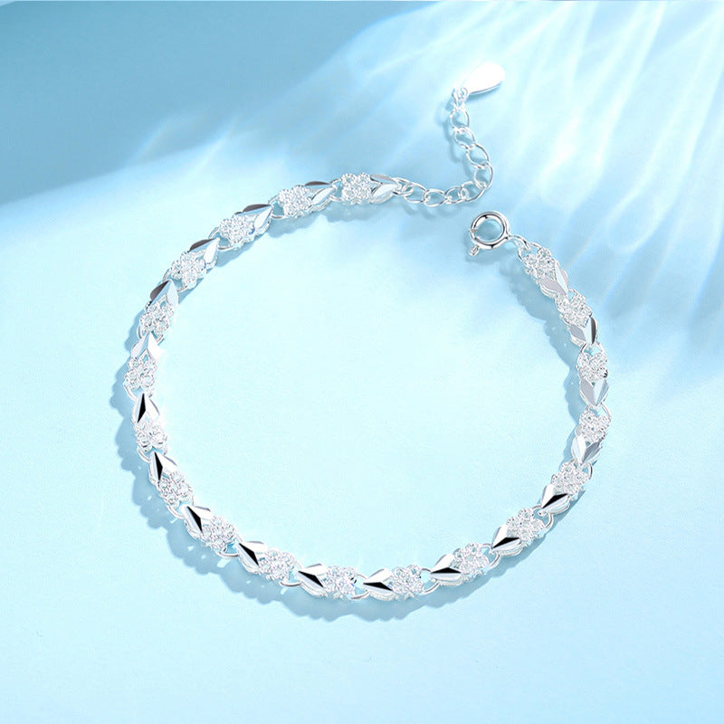 ✨【Compre 1 y obtenga 1 gratis】💖Nueva y moderna pulsera de plata de ley 925 para mujer🍀_3867881