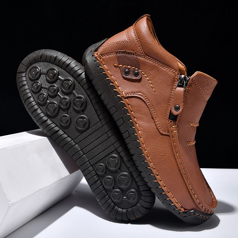 【38-48】Zapatos de conducción de cuero hechos a mano para hombre
