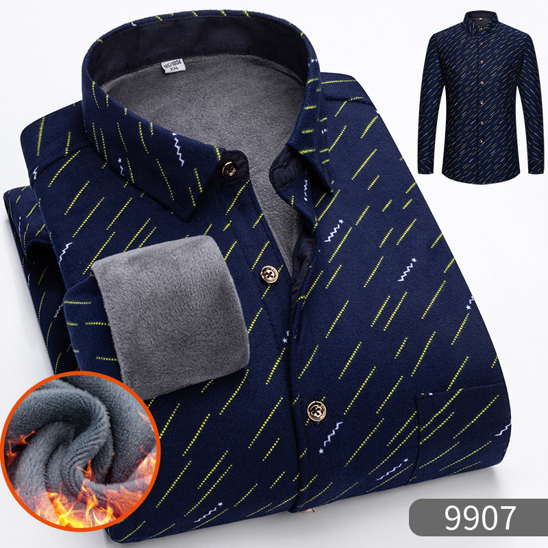 đ„ăcompre uno y llĂ©vese otro gratisăđăL-5XLăCamisa de negocios cĂĄlida de manga larga de otoño e invierno._3858810