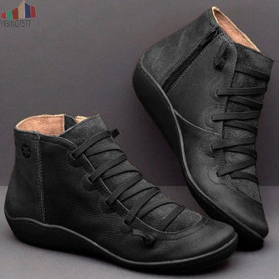 【35-43】Nuevas botas casuales cortas de talla grande para mujer-3849552