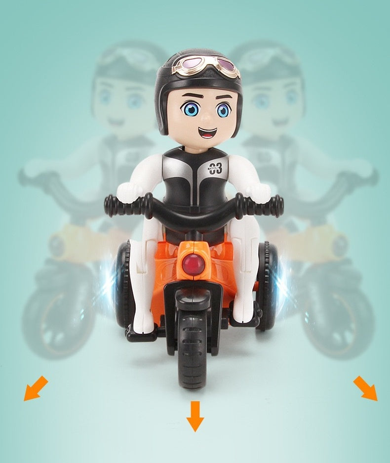 ✨【Pago contra reembolso】🌈Triciclo acrobático de bicicleta de juguete con rotación automática de 360 grados con luces de baile 4D_3856579