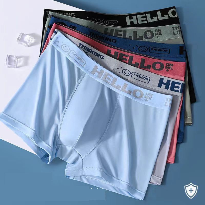 【Compre 1 y obtenga 5 gratis】Calzoncillos bóxer de seda de hielo para hombre/Delgado, transpirable-6 artículos en total🔥🔥Oferta por tiempo limitado_3890039