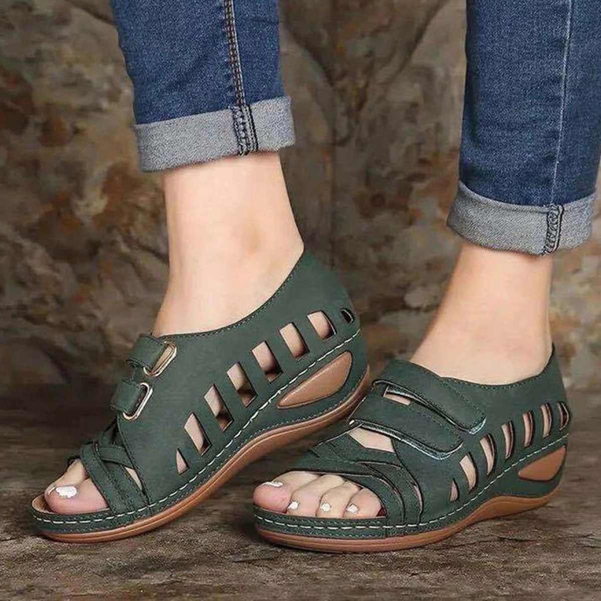 2025, noua sandale casual de dama la moda, usoare si respirabile_4045761
