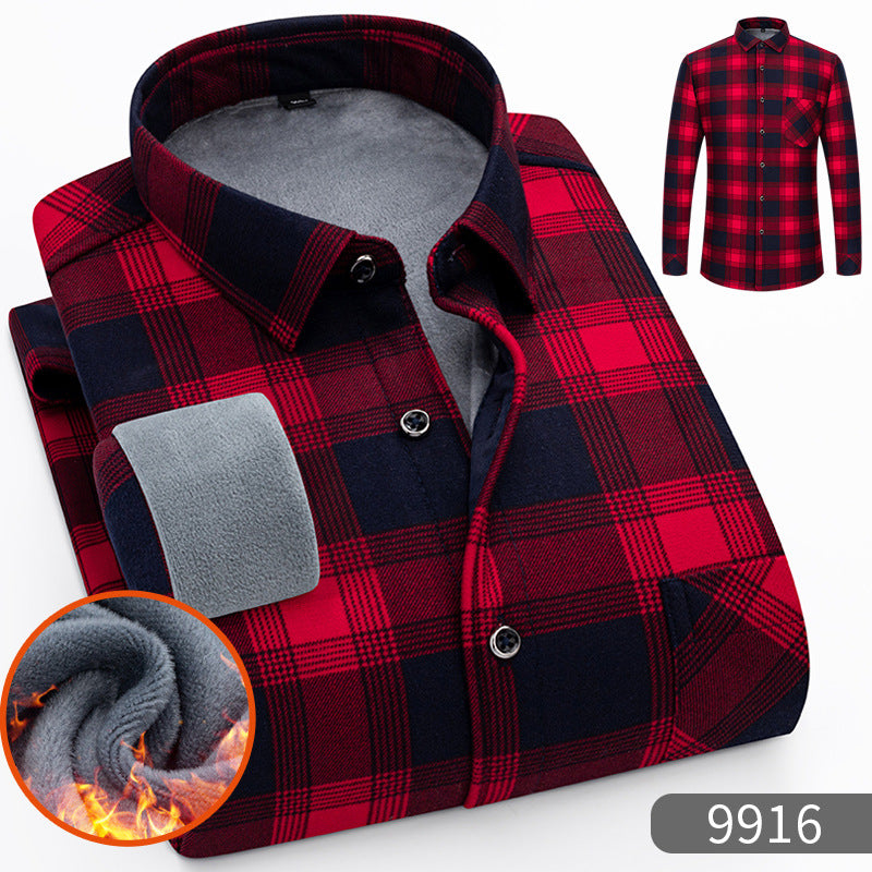 đ„ăcompre uno y llĂ©vese otro gratisăđăL-5XLăCamisa de negocios cĂĄlida de manga larga de otoño e invierno._3858810