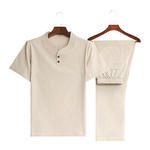 【M-5XL】【Topy + Spodnie】Nowy modny, swobodny męski dwuczęściowy garnitur✅Luźny✅Wygodny✅Oddychający_4066287