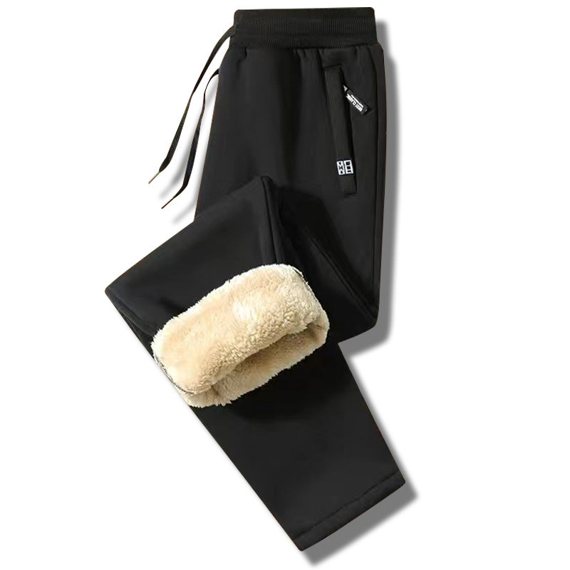【M-5XL】Zimske muške zimske ležerne hlače od janjeće vune【40-100 kg】