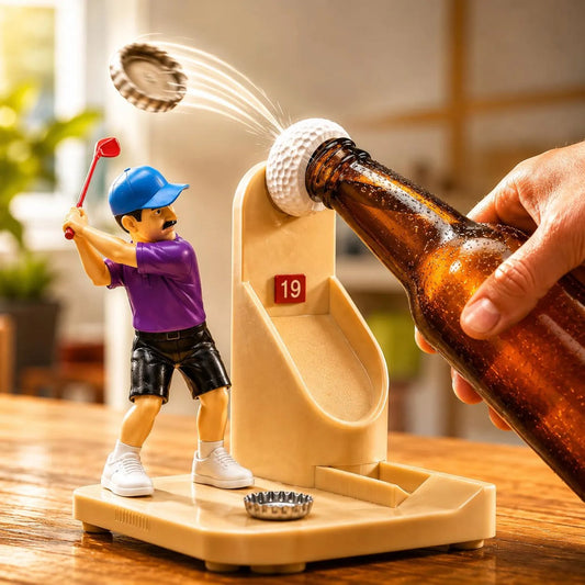 🔥 Nu rata oferta, reducere de 50%! ⛳🏌️✨ Desfăcător de sticle amuzant cu tematică de golf