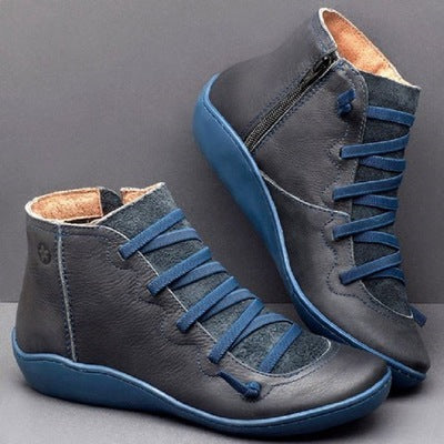 【35-43】Nuevas botas casuales cortas de talla grande para mujer-3849552