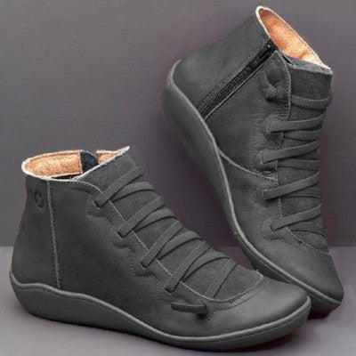 【35-43】Nuevas botas casuales cortas de talla grande para mujer-3849552