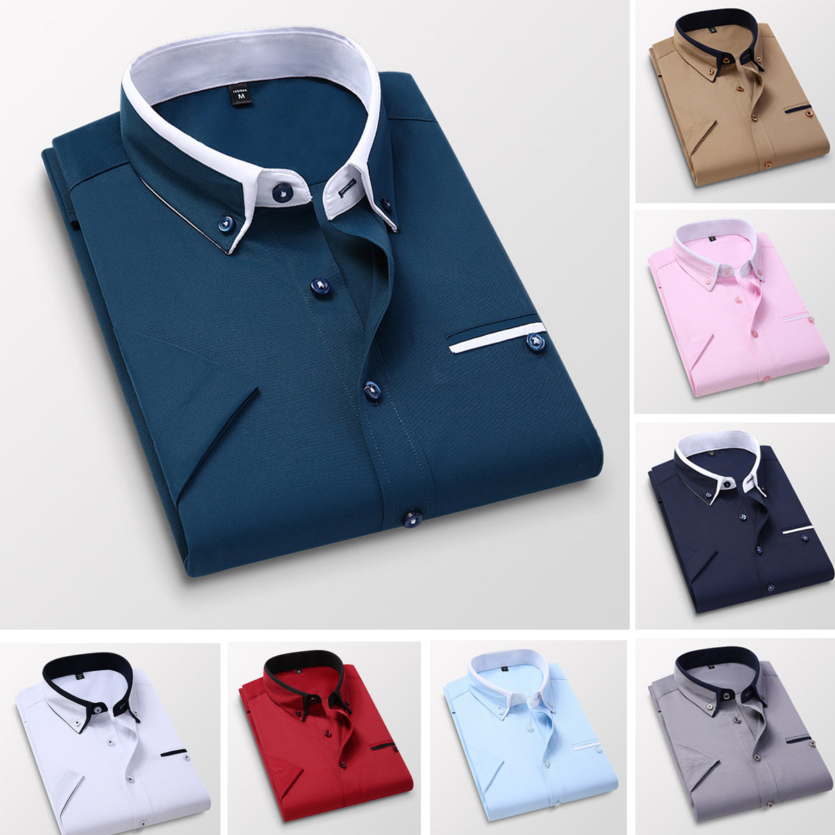 👔【Compre 1 y obtenga 1 gratis】 Camisa de negocios de manga larga para hombre de alta calidad, cómoda y elástica_3991078