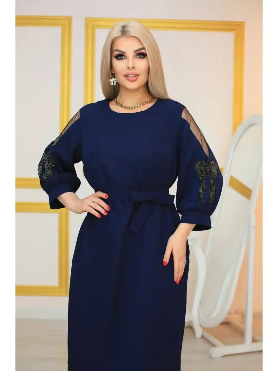 【S-5XL】💗Vestido de moda de otoño e invierno en color sólido_3853861
