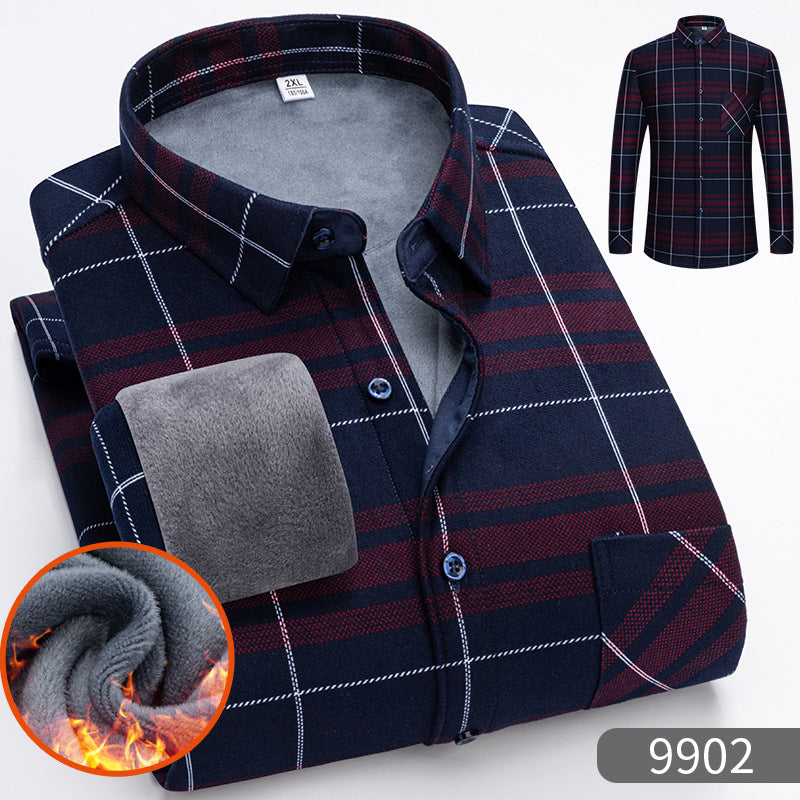 đ„ăcompre uno y llĂ©vese otro gratisăđăL-5XLăCamisa de negocios cĂĄlida de manga larga de otoño e invierno._3858810