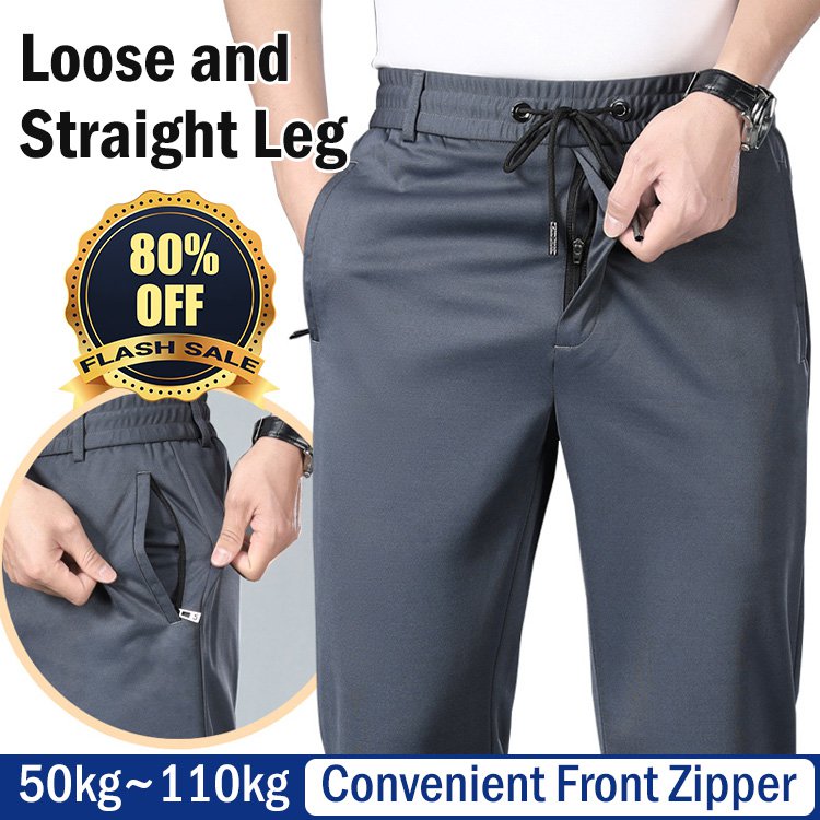 【Ofertă de vară 2025】【L–8XL】Pantaloni business casual de vară pentru bărbați – talie elastică, potriviți pentru 45–135 kg_4045201