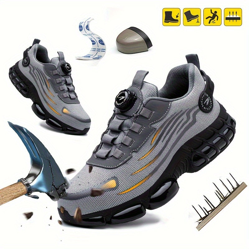 Botas de trabajo Knauf, aptas para uso diario, resistentes a impactos y pinchazos, con puntera de acero, calzado de seguridad cómodo y antideslizante._3859613