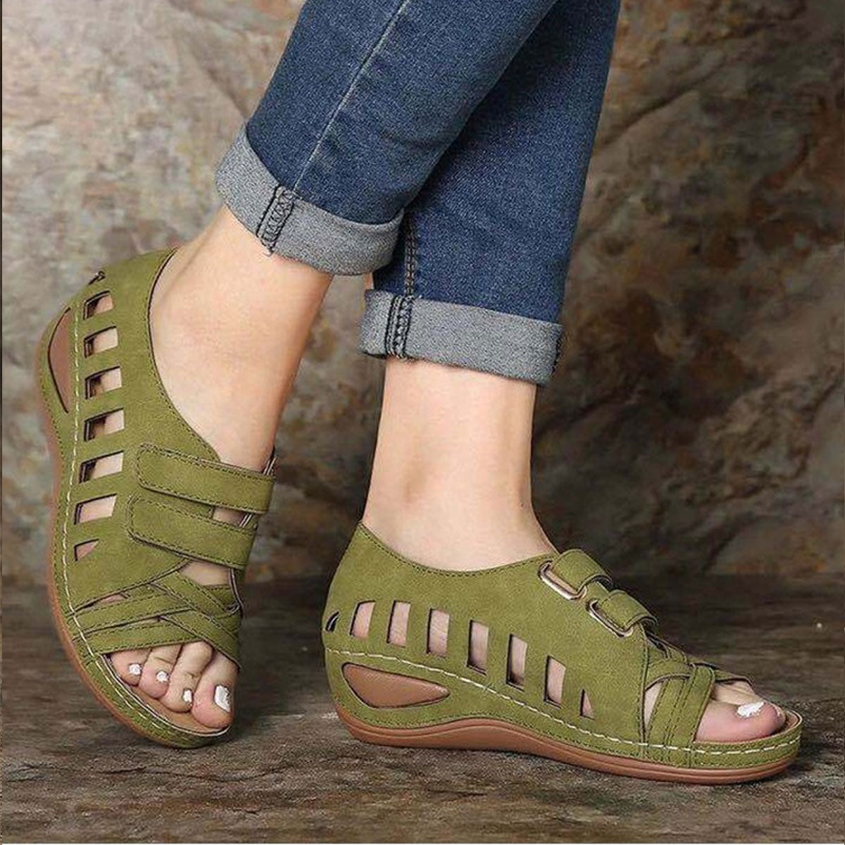 2025, noua sandale casual de dama la moda, usoare si respirabile_4045761