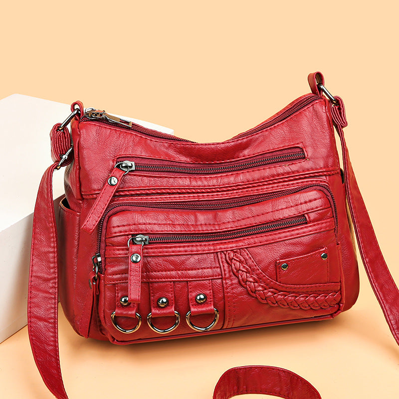 💥【Compre 1 y obtenga 1 gratis】👜2024 Nuevo bolso de hombro/bandolera de cuero suave de gran capacidad_3867874