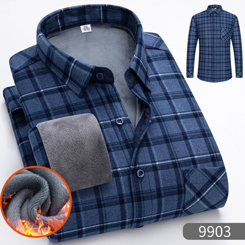 đ„ăcompre uno y llĂ©vese otro gratisăđăL-5XLăCamisa de negocios cĂĄlida de manga larga de otoño e invierno._3858810