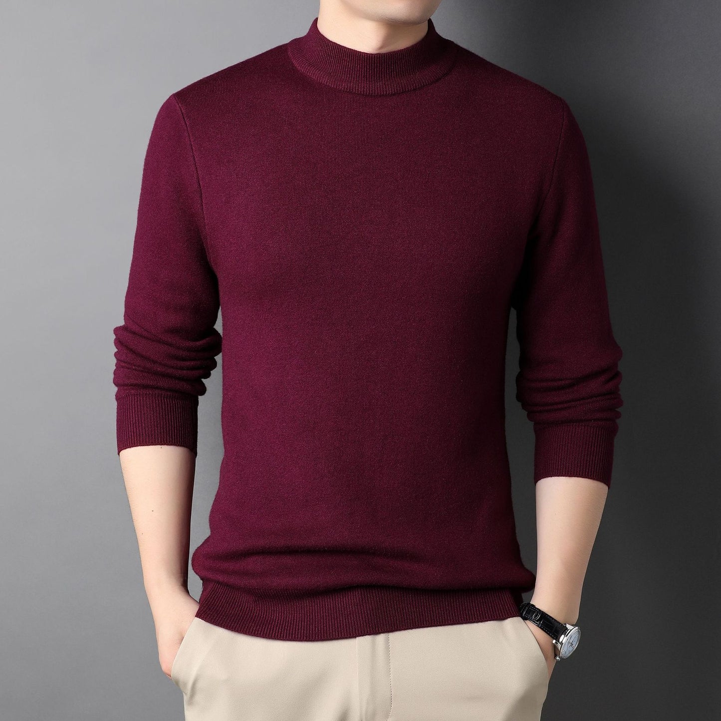 【M-4XL】Camisa con cuello de cachemira para hombre ✅ suave y agradable para la piel ✅ moderna y fácil de combinar-3853143