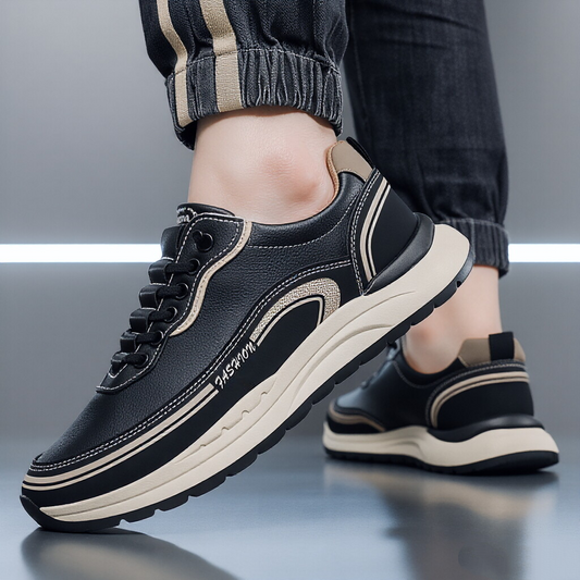 【Tallas 39-45】Zapatillas deportivas de cuero impermeables y resistentes a la suciedad