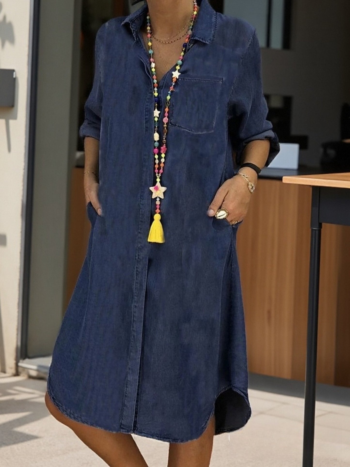 Noua rochie de dama marime plus vara 2025 din denim_4038935