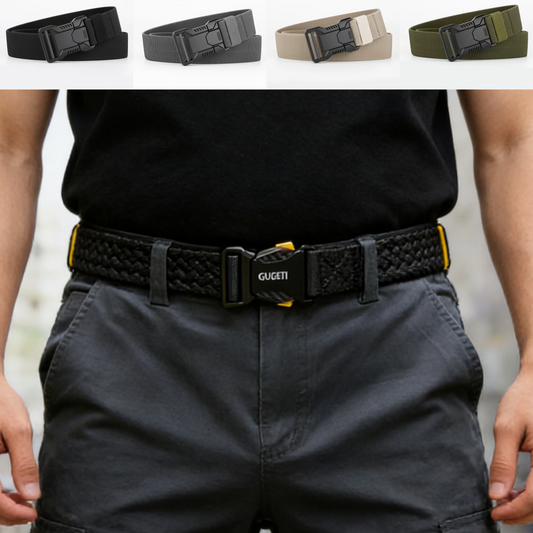 Cinturón táctico elástico nuevo para hombre, cómodo, ajustable, resistente a rayaduras y desgaste, ideal para actividades diarias y deportes al aire libre
