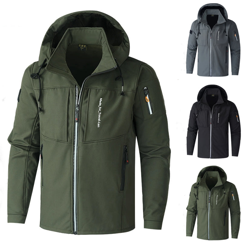 🔥【M~4XL】Nueva chaqueta con capucha gruesa y cálida a la moda para hombre de otoño e invierno_3858840