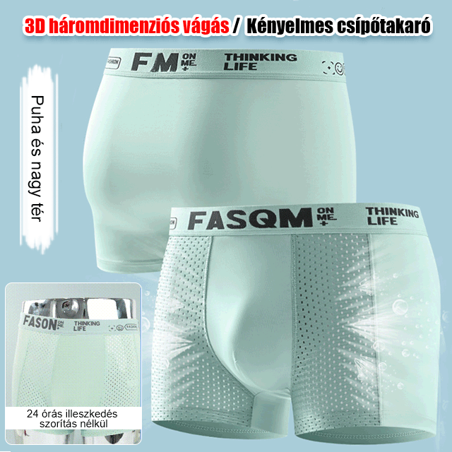【6 piezas】Calzoncillos bóxer de malla transpirable de seda de hielo para hombre_4055818