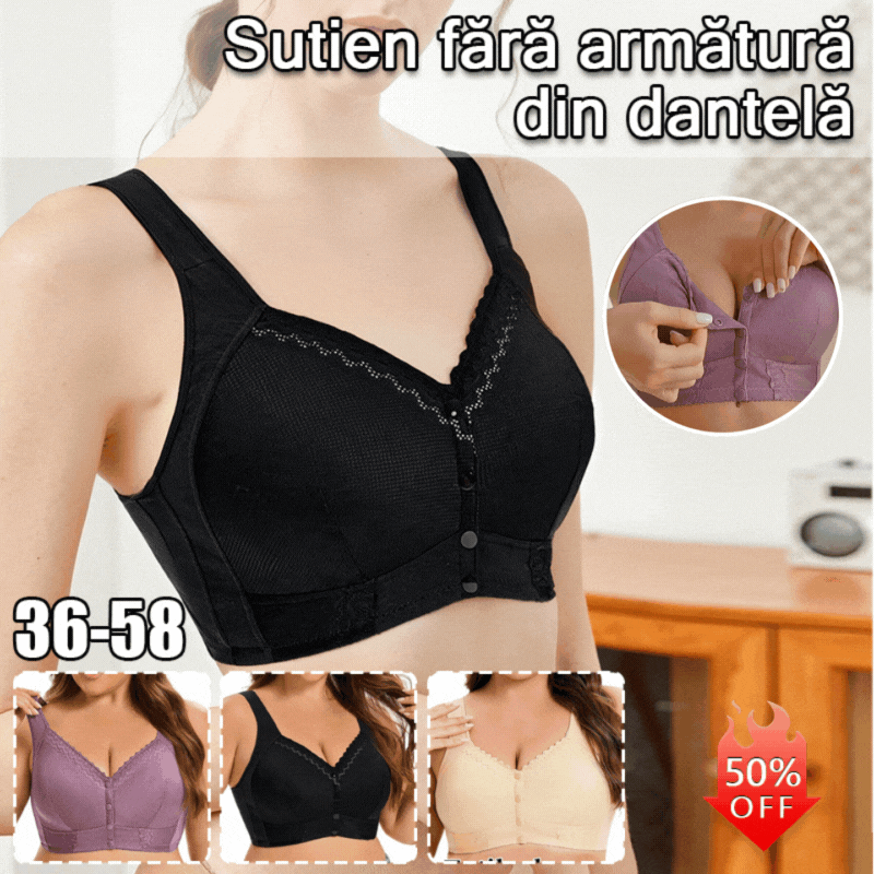 🎁Reducere limitată 50% 💕 Sutien supradimensionat 45-155kg, bumbac moale și respirabil.