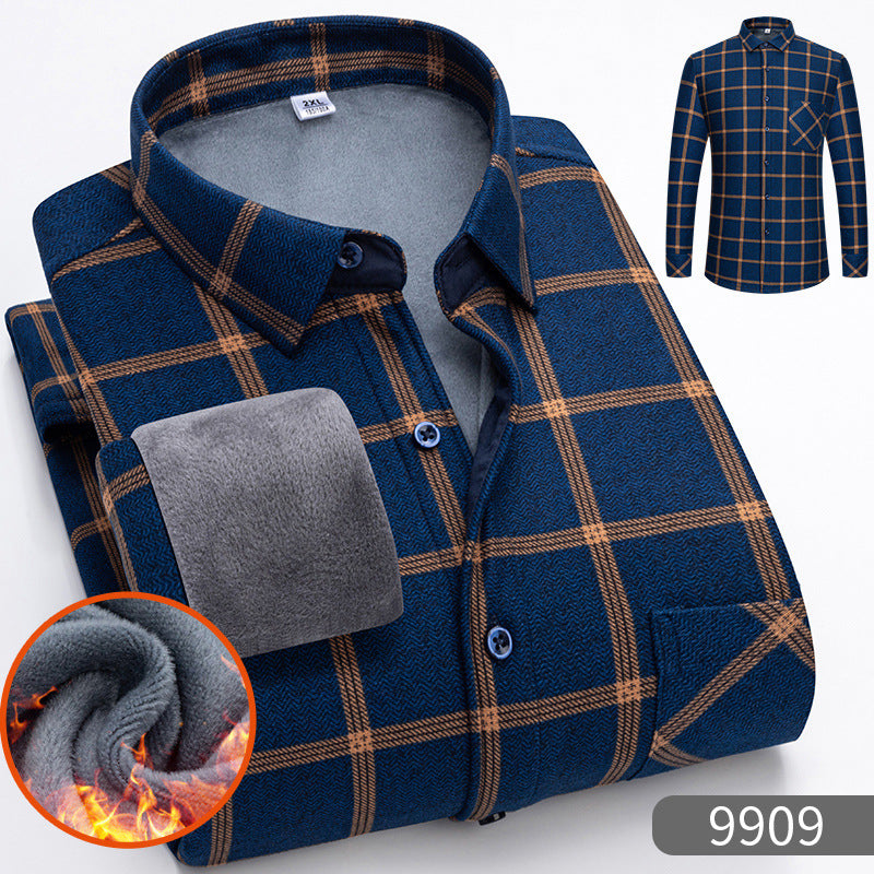 đ„ăcompre uno y llĂ©vese otro gratisăđăL-5XLăCamisa de negocios cĂĄlida de manga larga de otoño e invierno._3858810