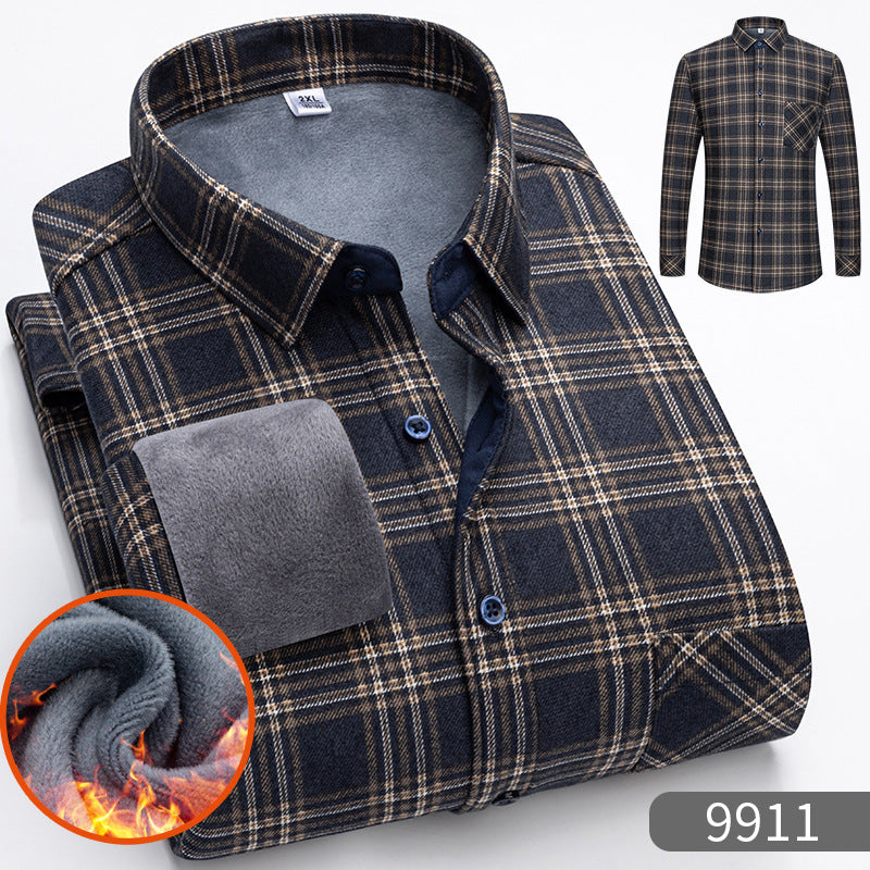 đ„ăcompre uno y llĂ©vese otro gratisăđăL-5XLăCamisa de negocios cĂĄlida de manga larga de otoño e invierno._3858810