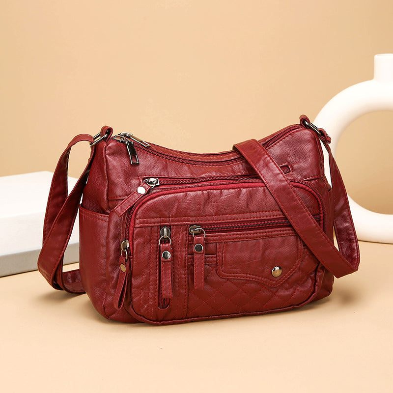 💥【Compre 1 y obtenga 1 gratis】👜2024 Nuevo bolso de hombro/bandolera de cuero suave de gran capacidad_3833672