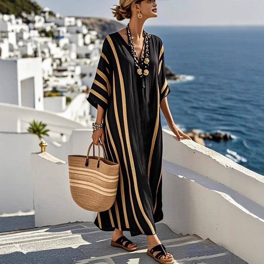 🥻【S-5XL】Zwiewna letnia sukienka, elegancka na plażę i wieczorne wyjścia.