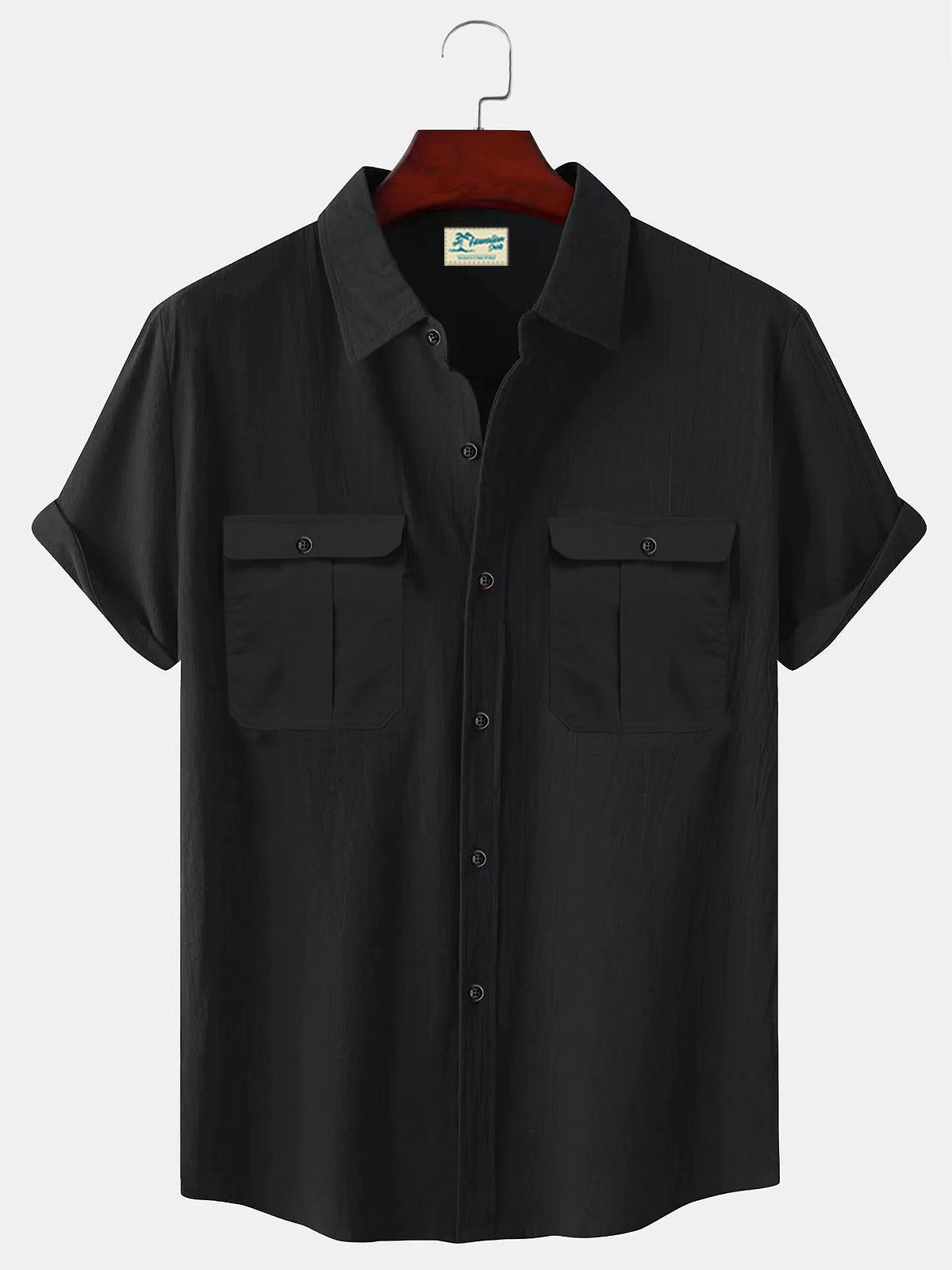 👔【M-5XL】novedad de verano camisa de lino simple para hombre_4023419