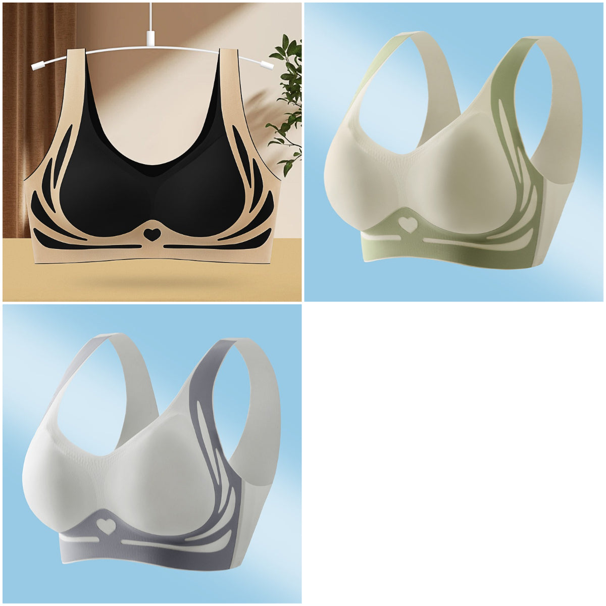 đ49% de descuentoăconjunto de 3 piezasăSujetador de una pieza sin aros para mujer ă40-85KGă_4062613