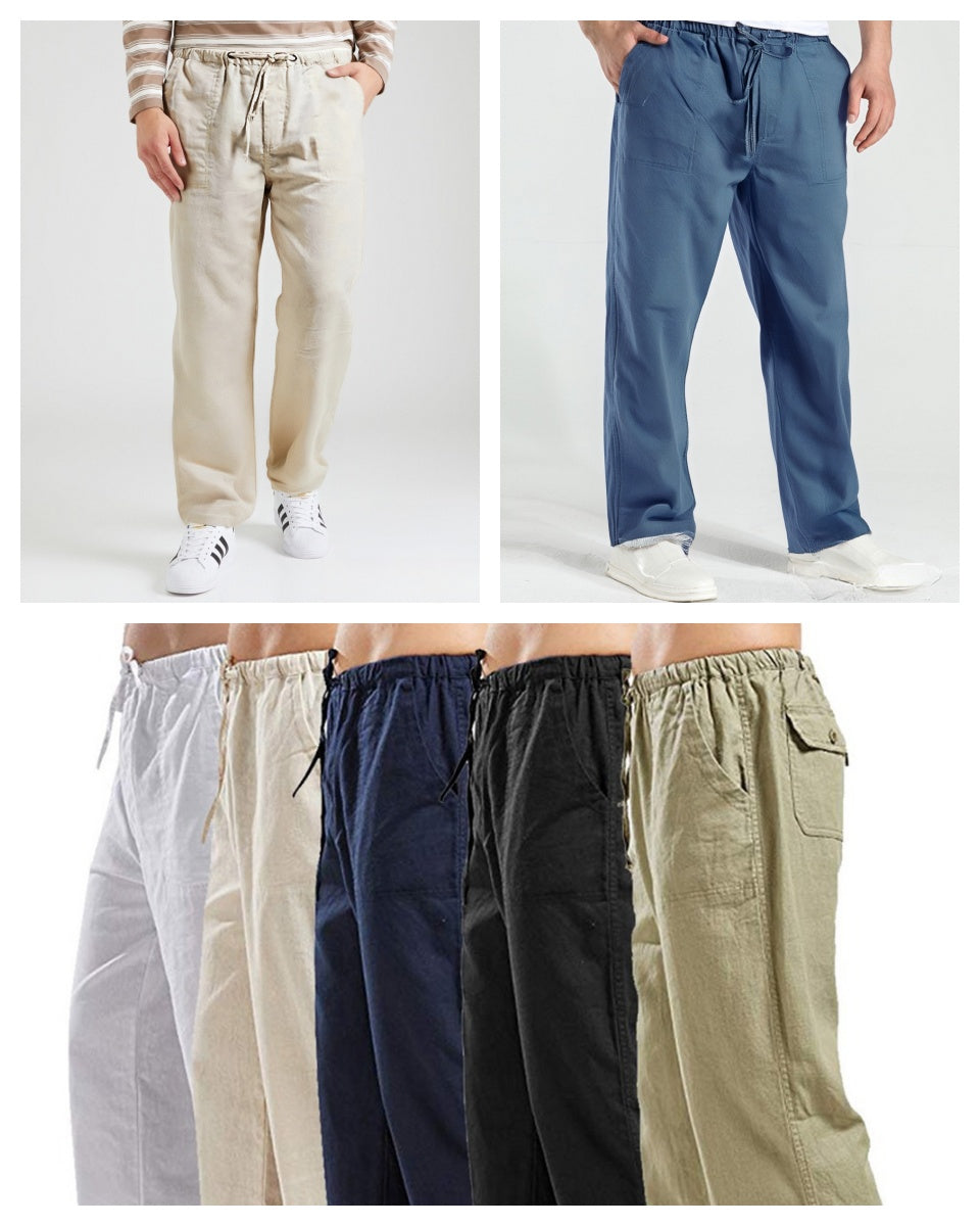 【S-5XL】Pantaloni casual pentru bărbați din bumbac – croială lejeră, material moale și respirabil_4039892
