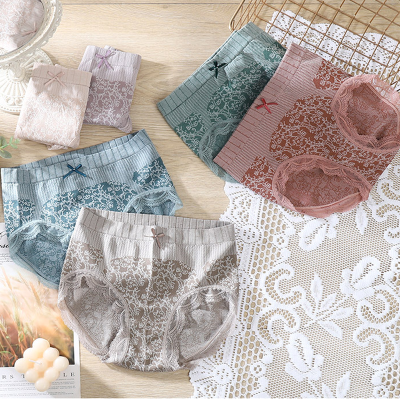 đâšăCompra 4, llĂ©vate 4 gratisăRopa interior de cintura alta antibacteriana y absorbente de humedad para mujer