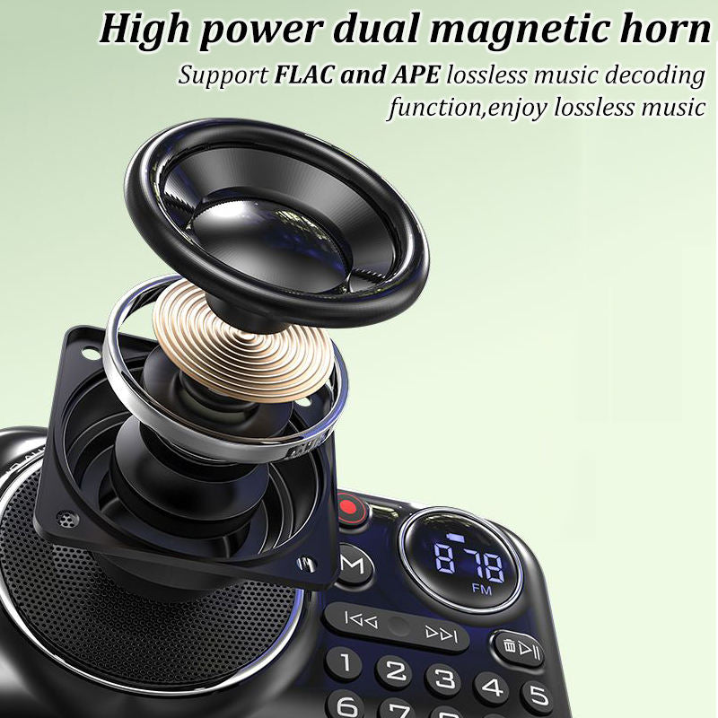 🎁【Oferta por tiempo limitado】Reproductor de música con radio Bluetooth portátil, puede insertar tarjetas y unidades flash USB_3868036