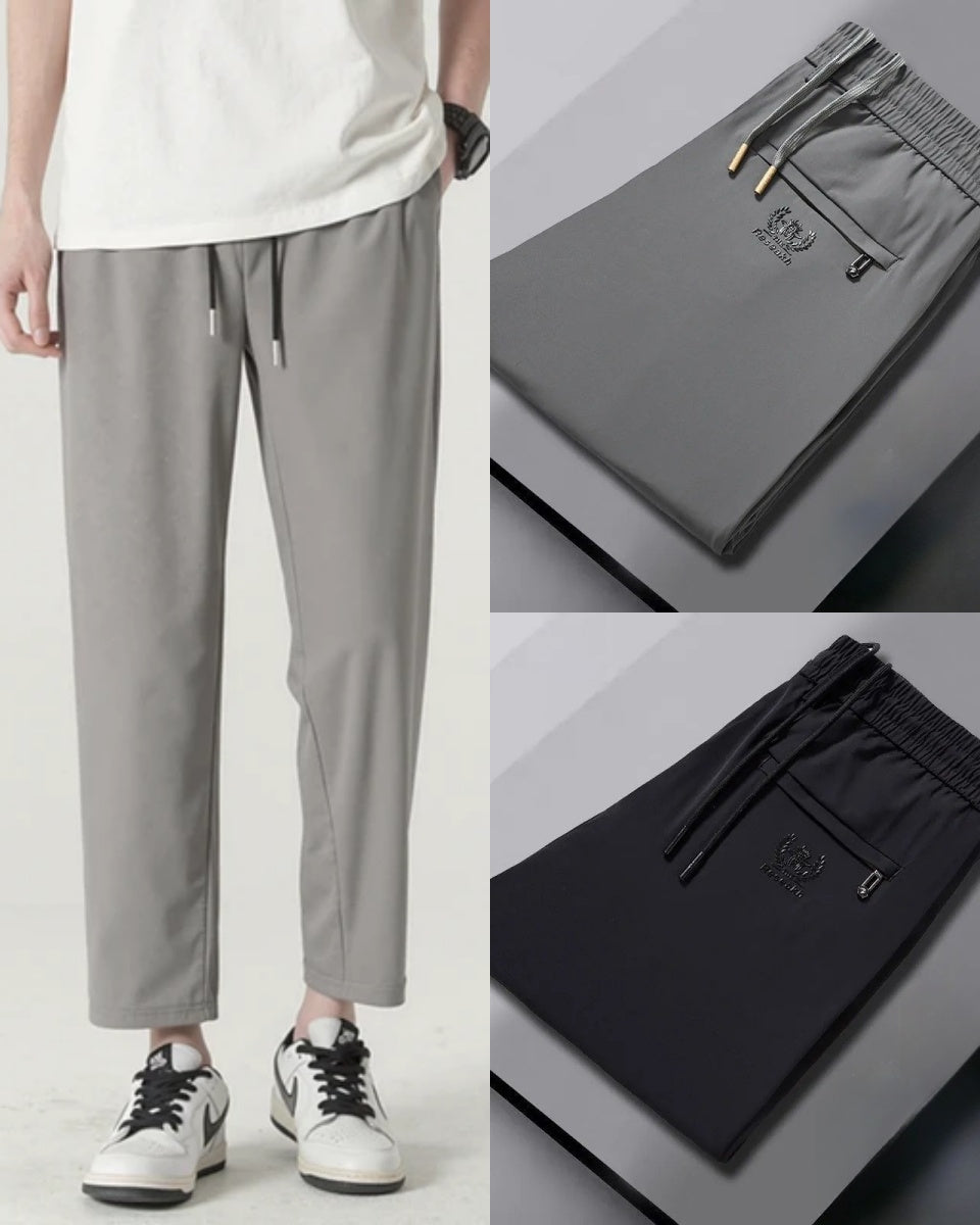 【Cumpără 1 primești 1 gratis】【M-5XL】Vara subțire gheață mătase pantaloni casual bărbați