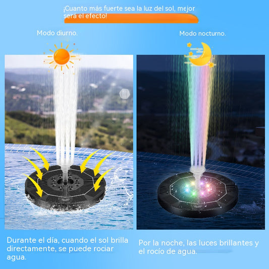Fuente de agua alimentada por energía solar