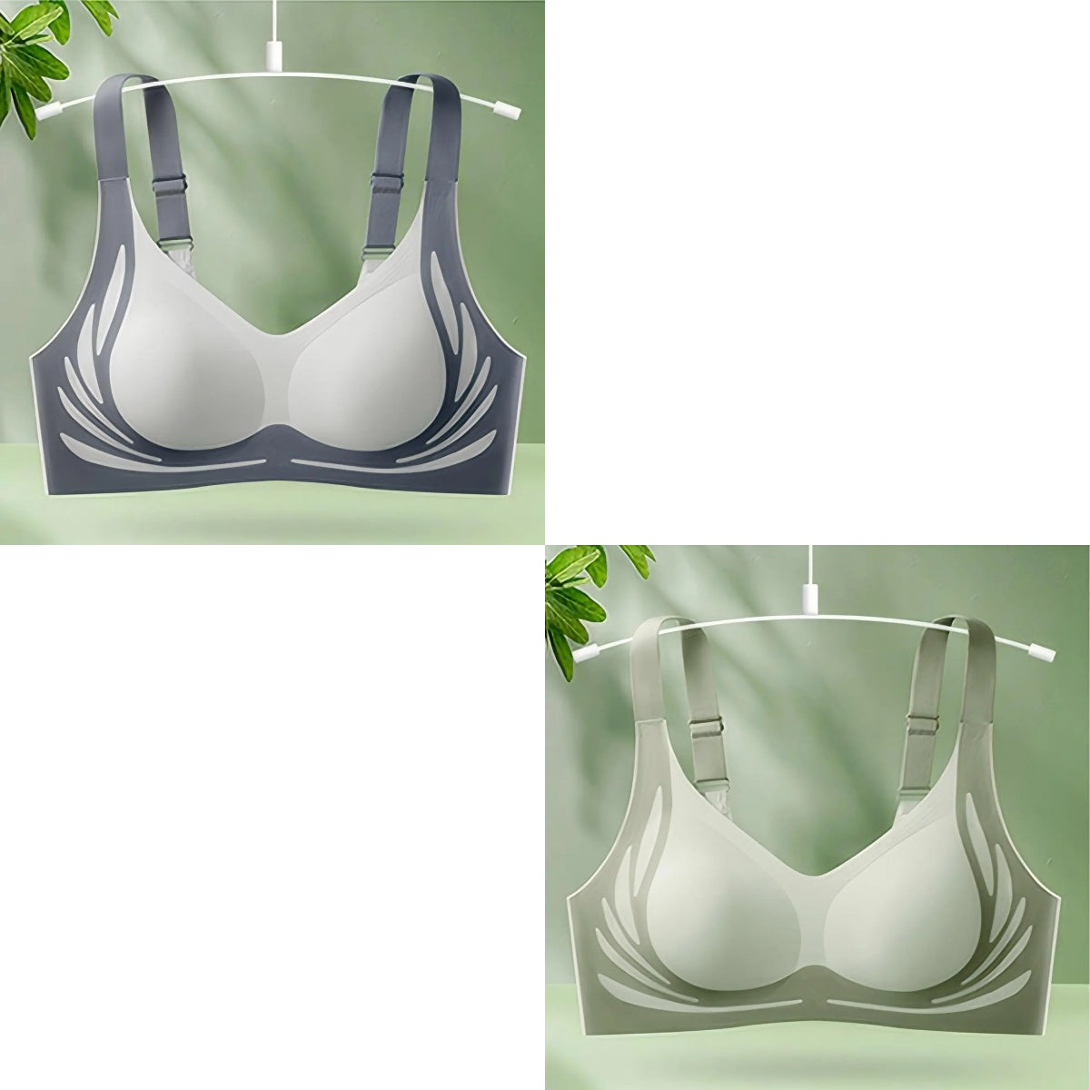 😍【Paquete de 4】Sujetador de una pieza sin aros para mujer❤️【40-85 kg】_3963113