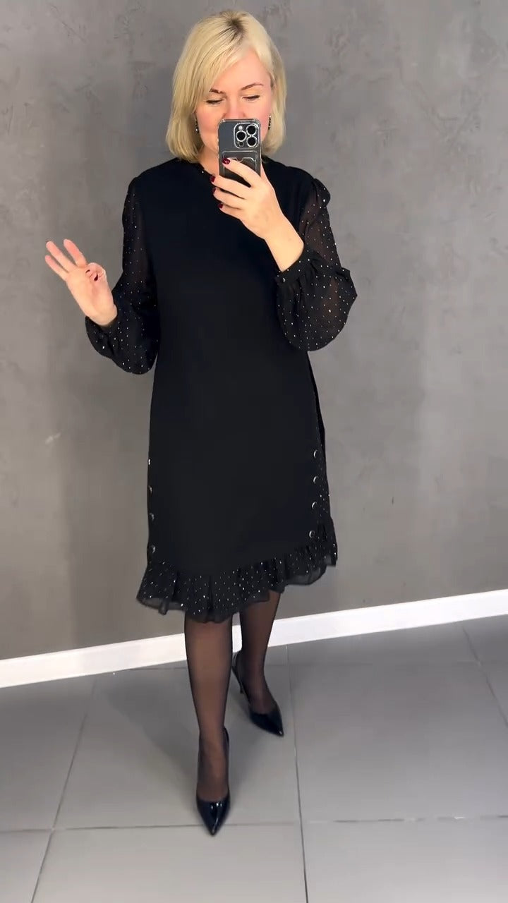 💖💖【S-5XL】🍁🍂Nuevo vestido elegante de otoño e invierno_3840857