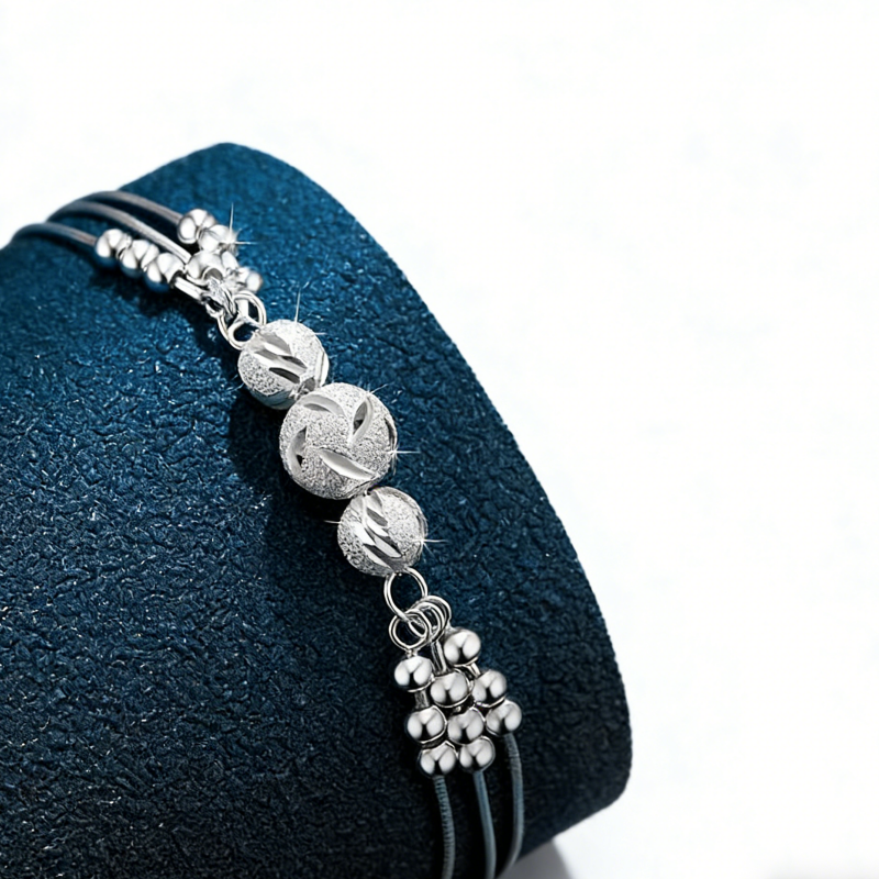 Collar ligero y lujoso + pulsera de cuentas de la suerte