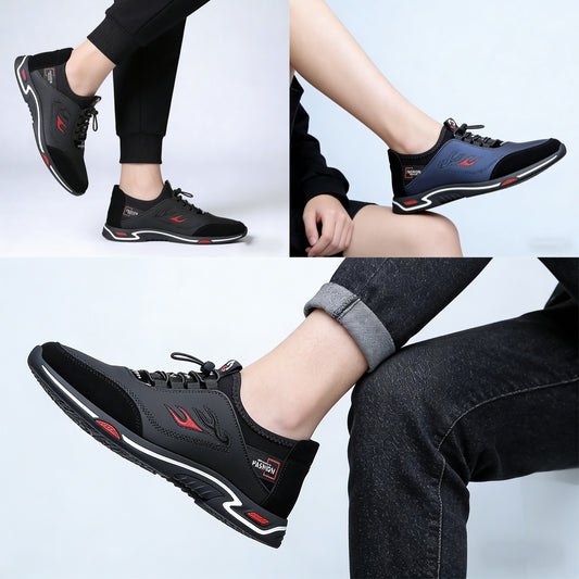 Zapatos de negocios informales y transpirables para hombre de cuero genuino✅ Suela de cuero suave,De moda y versátil
