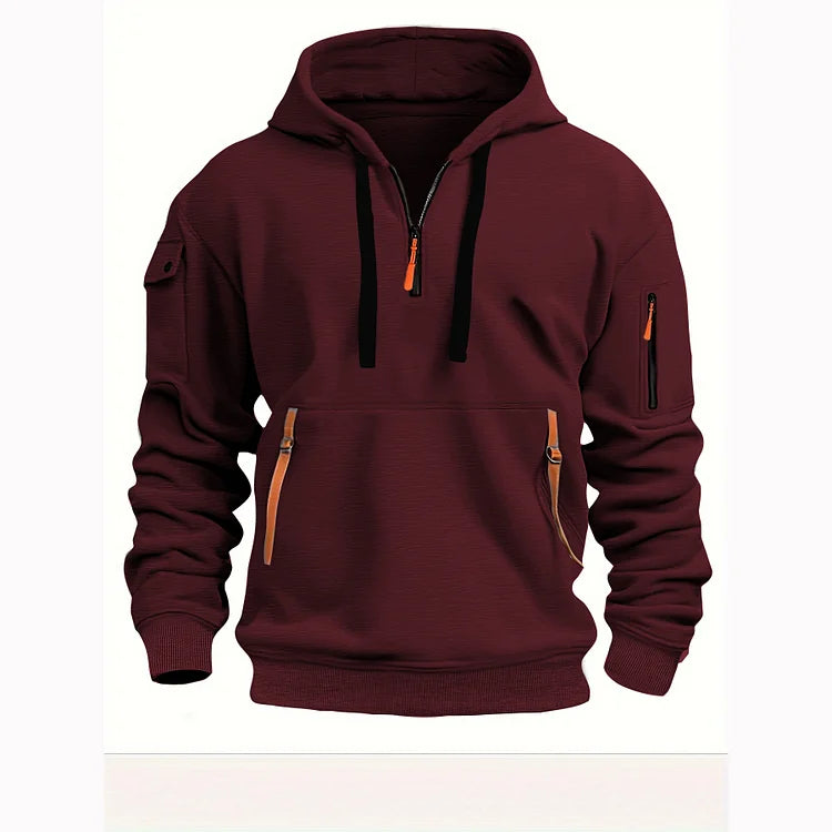 Chaqueta Deportiva con Cremallera Multibolsillos para Hombre: Estilo Diario