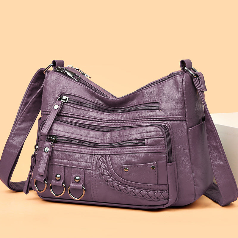 💥【Compre 1 y obtenga 1 gratis】👜2024 Nuevo bolso de hombro/bandolera de cuero suave de gran capacidad_3867874