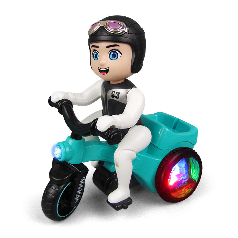 ✨【Pago contra reembolso】🌈Triciclo acrobático de bicicleta de juguete con rotación automática de 360 grados con luces de baile 4D_3856579