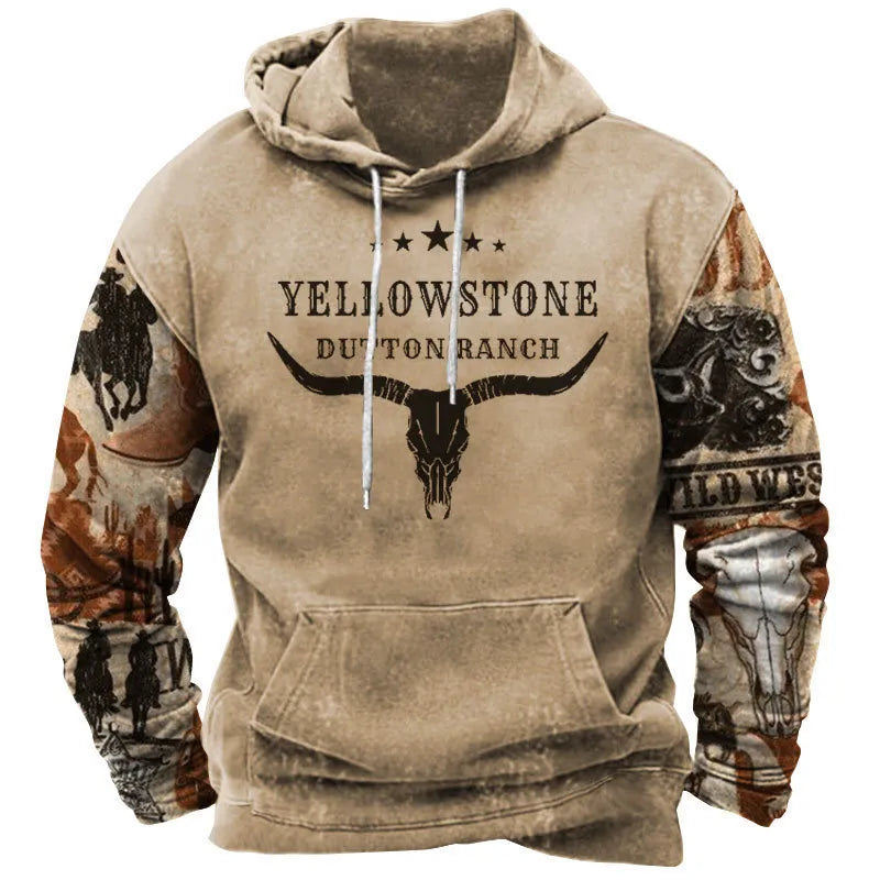 Sudadera con capucha 3D para hombre Manga larga Otoño Invierno Resistente al frío-3851318