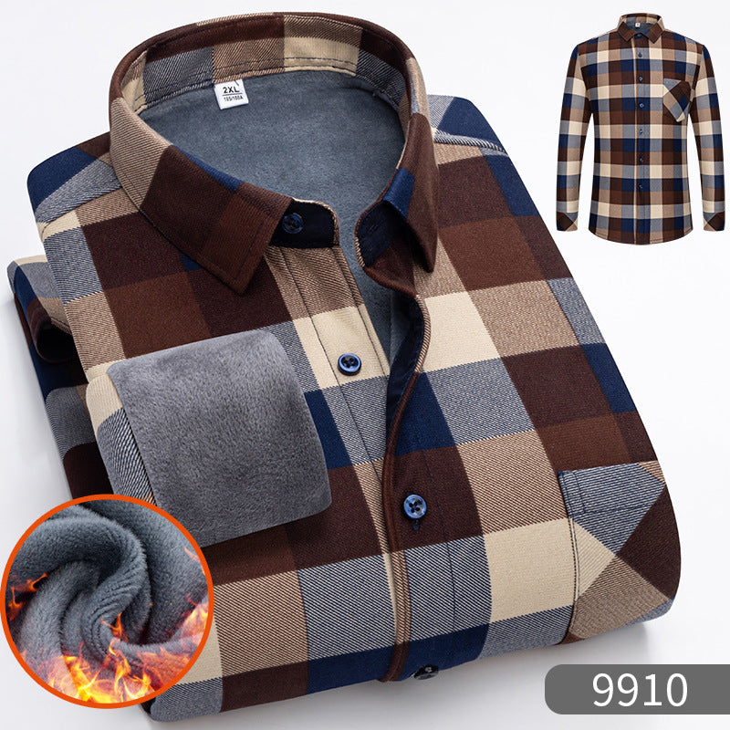đ„ăcompre uno y llĂ©vese otro gratisăđăL-5XLăCamisa de negocios cĂĄlida de manga larga de otoño e invierno._3858810